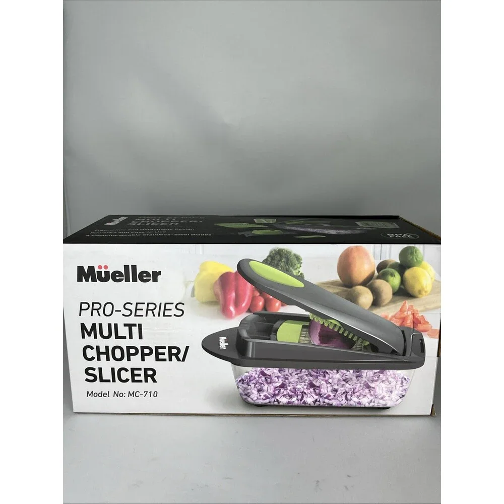 Mueller Pro-Series Multi Chopper/Slicer 8 Interchangeable Stainless Steel Blades